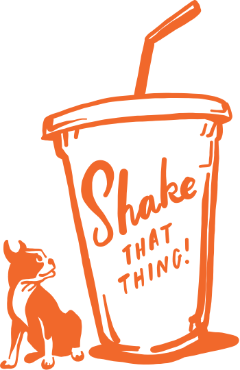 Illustration milkshake and dog